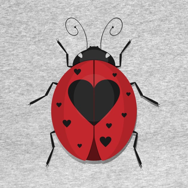 Heart Spotted Ladybug by psychoshadow